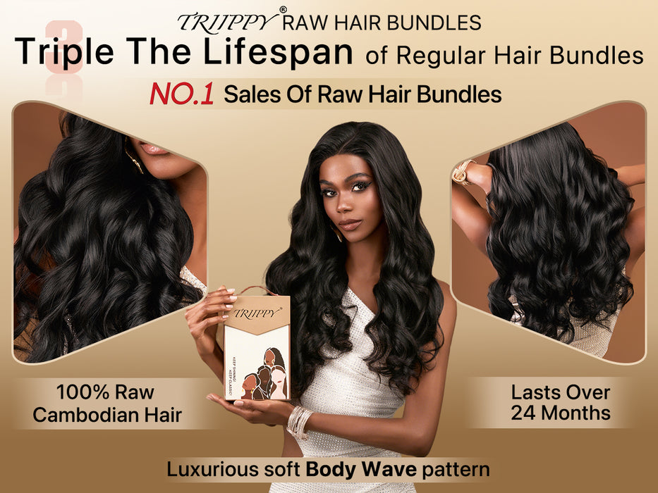 Raw hair bundles body wave