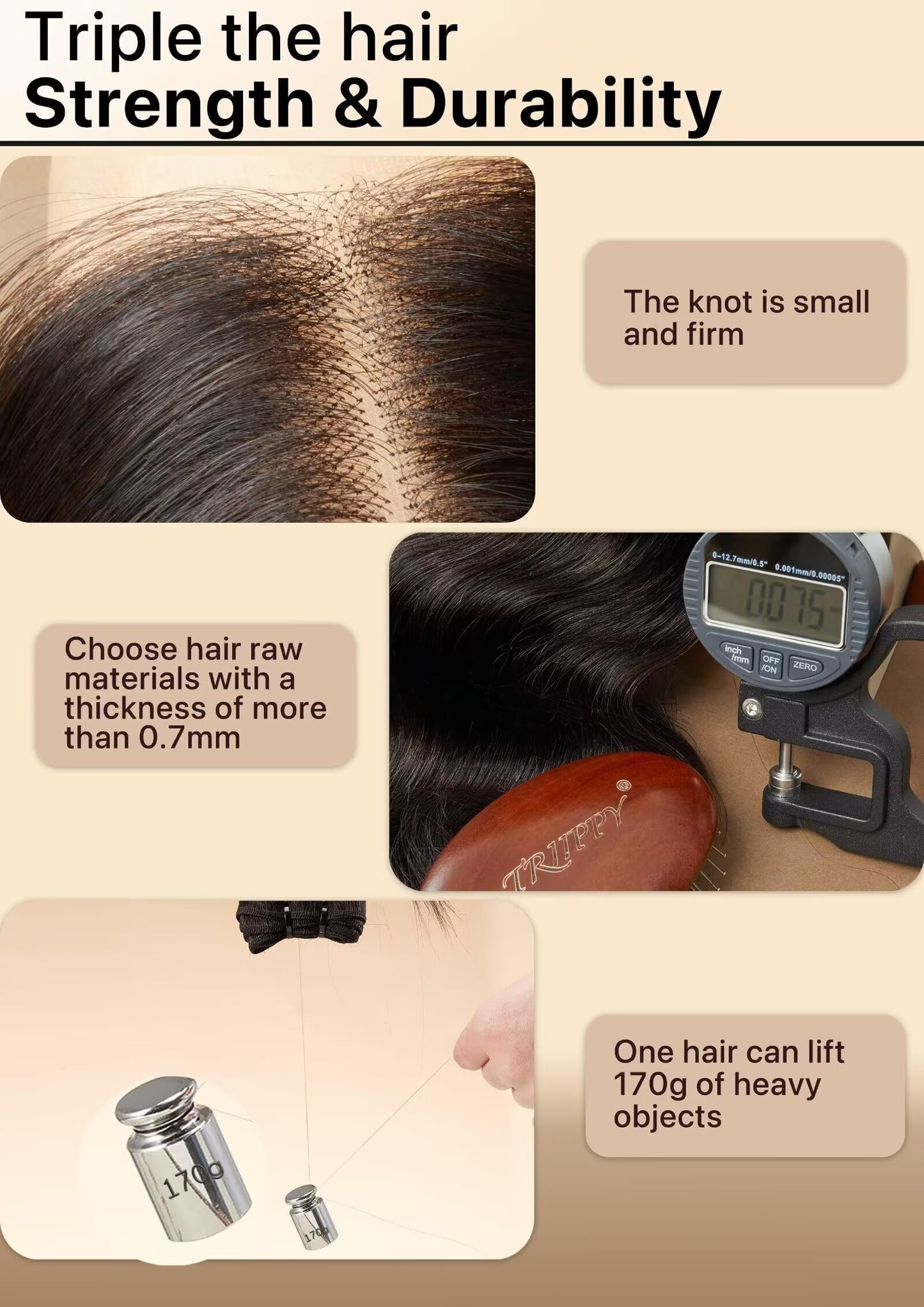 Triippy Raw Hair 2x6 HD Lace Closure Body Wave More Less Shedding than Regular Virgin Hair, 0.10mm Ultra-Thin 2x6 Swiss Real HD Lace with 100% Raw Cambodian Human Haires